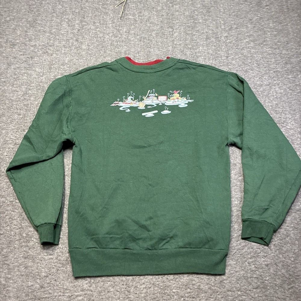 VINTAGE MORNING SUN Snowman Sweatshirt Medium Granny Cabincore‎ 90s 80s Peaceful - Picture 5 of 9